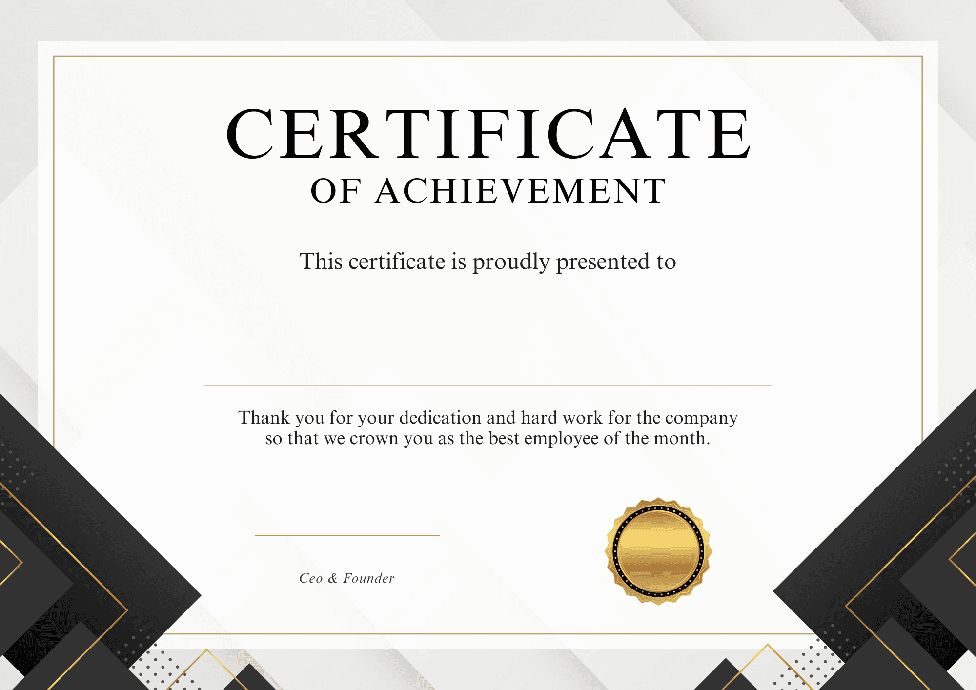 Professional Certificate Template 1