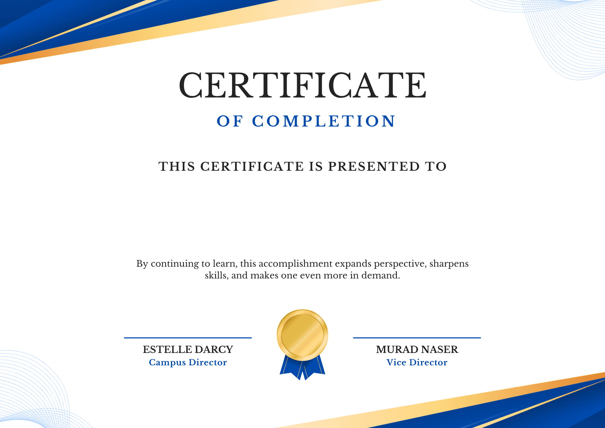 Professional Certificate Template 3